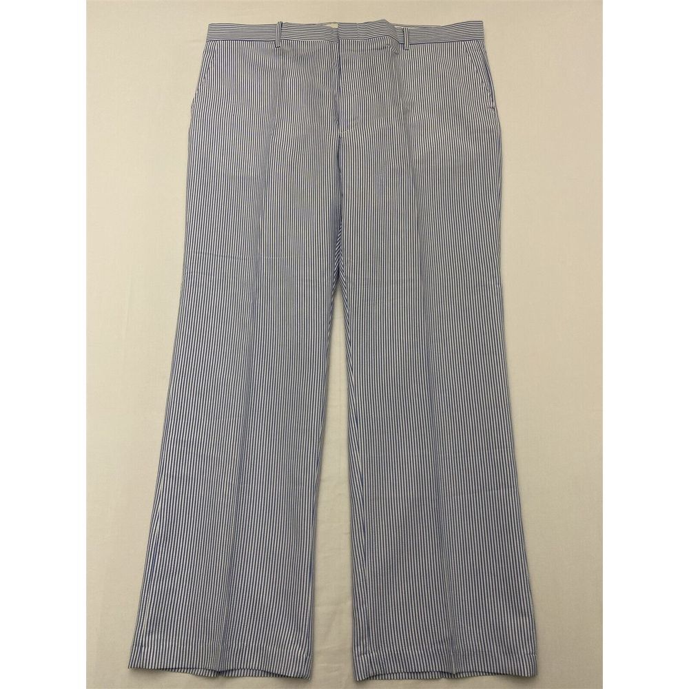 VNTG Blair 40 x 30 TropiCool USA MADE‎ Blue Striped 100% Cotton Seersucker Pants